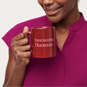Figs Awesome Humans Dark Magenta Coffee Mug New
